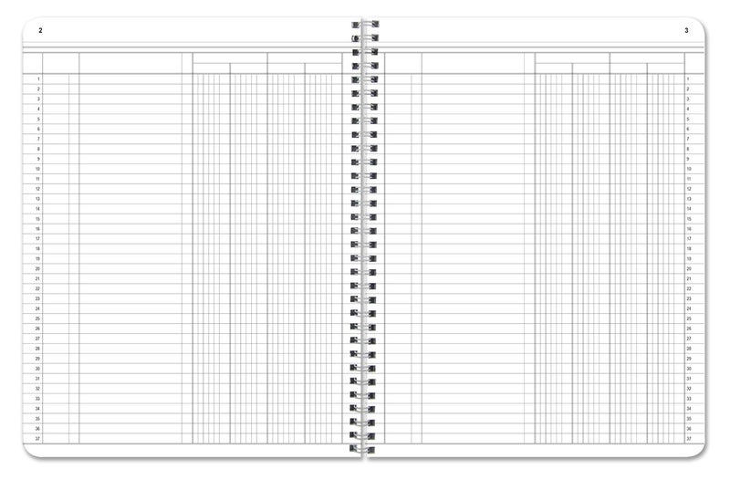 BookFactory 4 Column Ledger Book/Account Book/Accounting Ledger/Notebook Four Columns Columnar Accountant Book Format - 100 Pages, 8.5'' x 11'', Wire-O (Made in USA) - Image 3